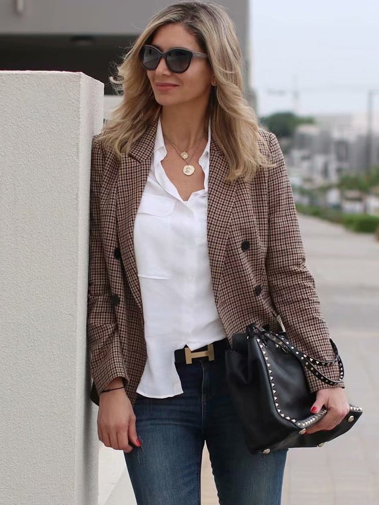 בלייזר אופנתי משובץ- אליה