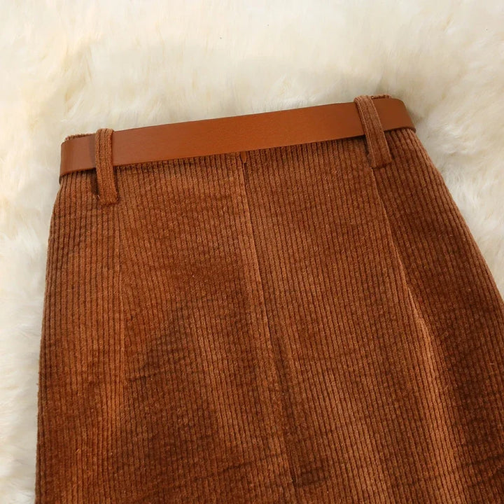 חצאית קורדרוי אלגנטית- אדל