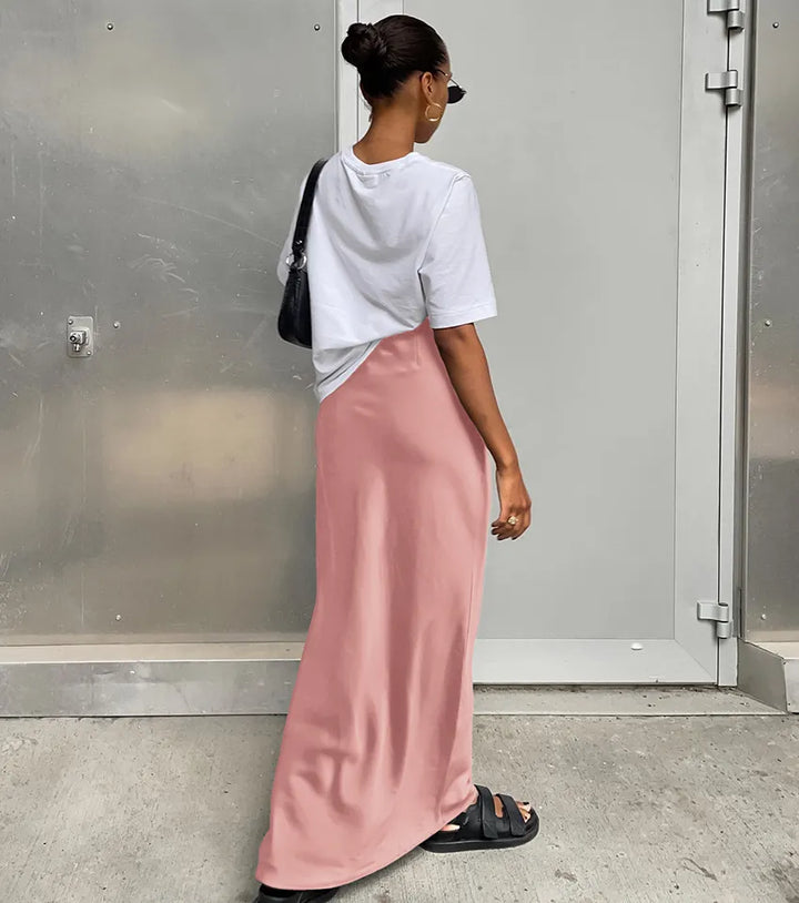 חצאית סאטן צנועה- נועה