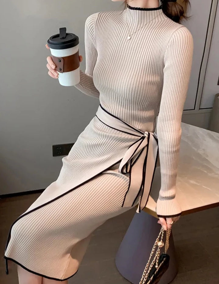 שמלת קשירה מסריג- קייסי