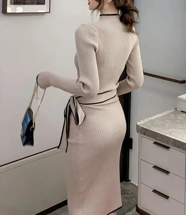 שמלת קשירה מסריג- קייסי