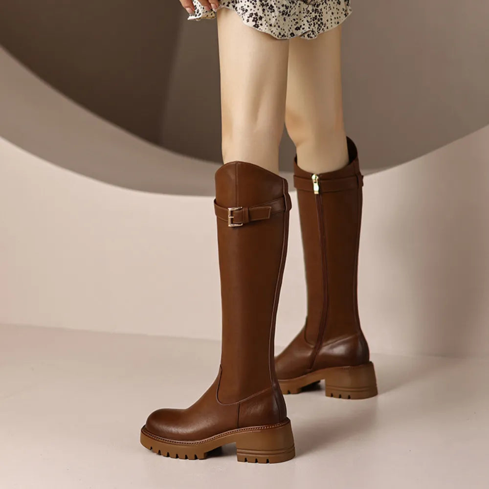 מגפי עור גבוהות- מליסה