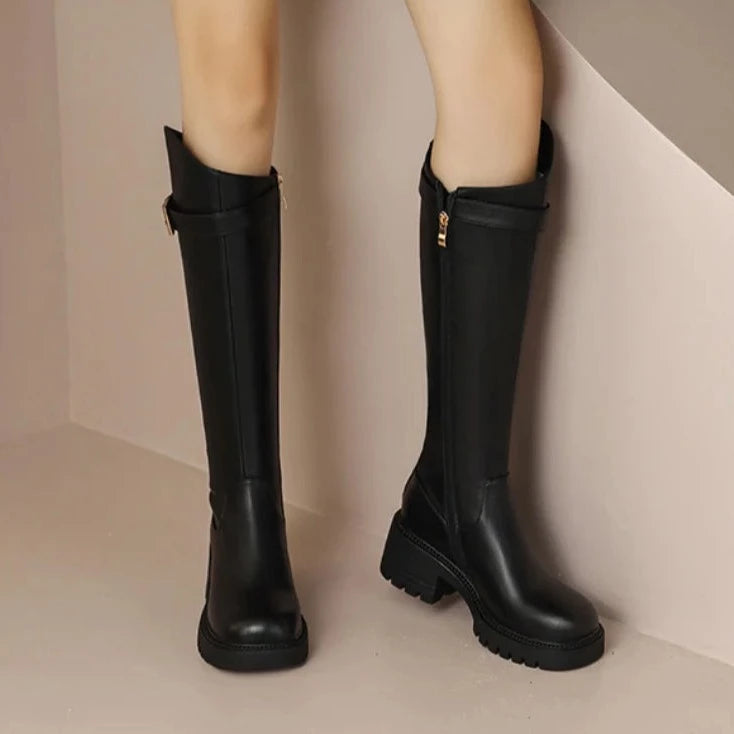 מגפי עור גבוהות- מליסה