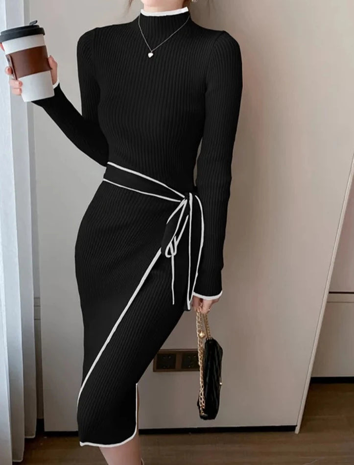 שמלת קשירה מסריג- קייסי