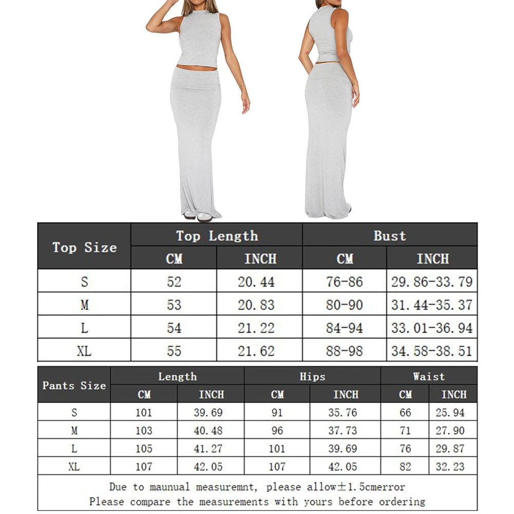 חצאית ארוכה עם גופיה