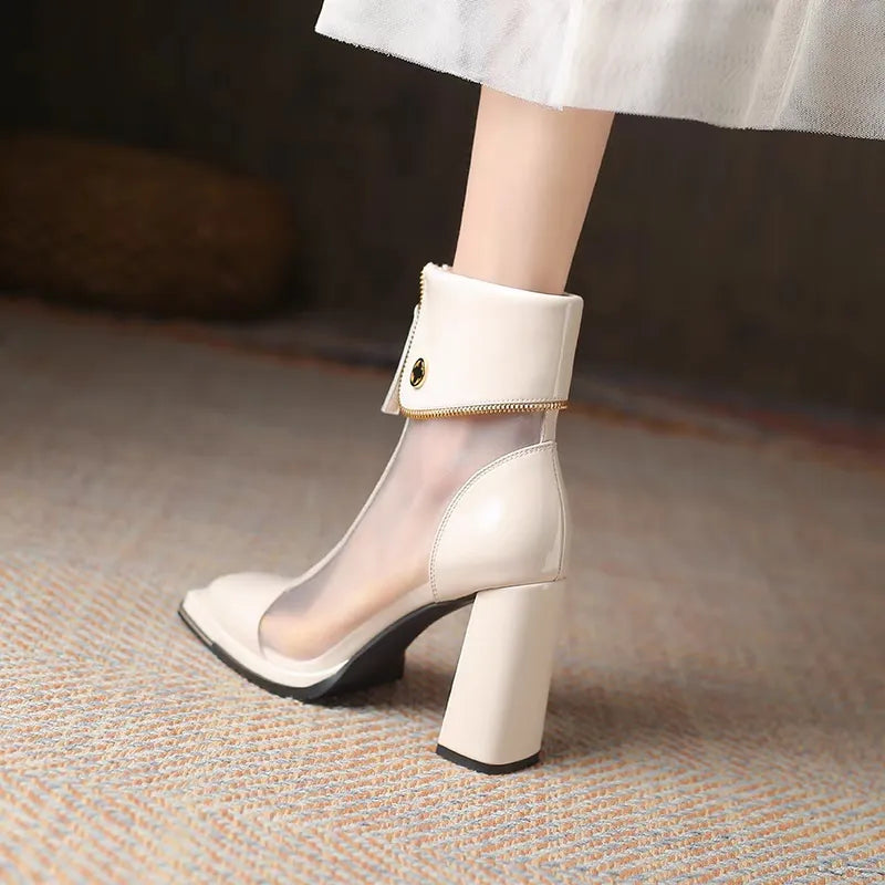 מגף עקב חצי שקוף- אנה