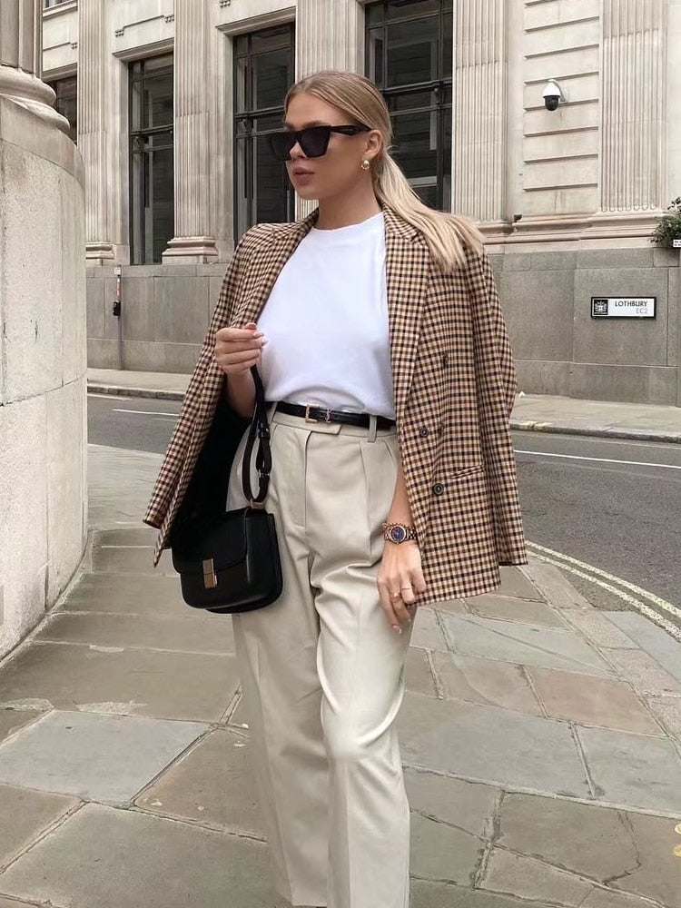 בלייזר אופנתי משובץ- אליה