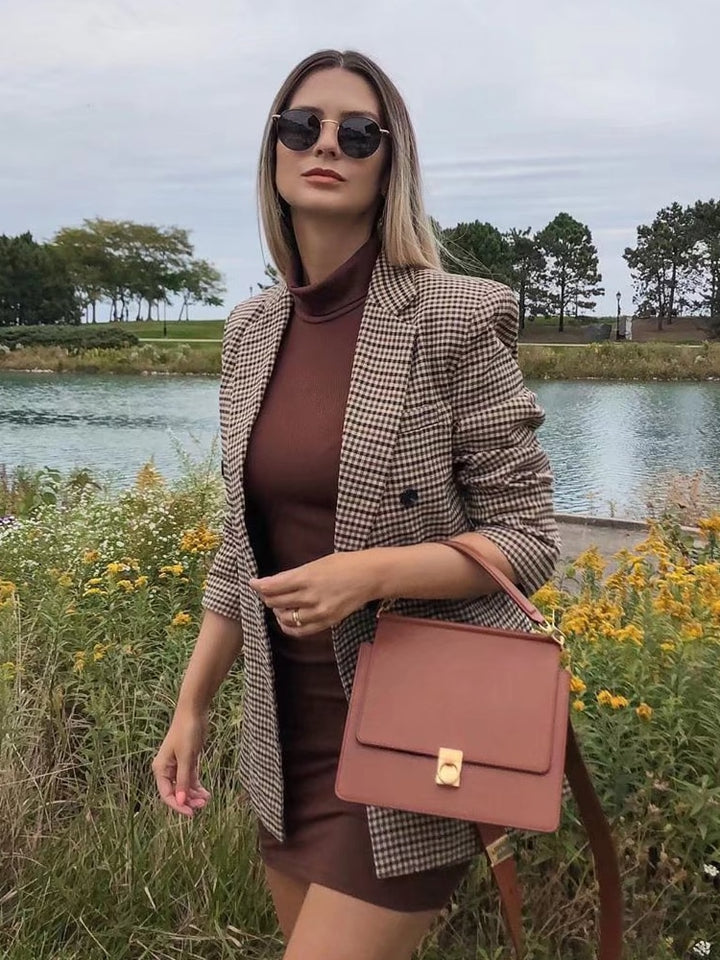 בלייזר אופנתי משובץ- אליה