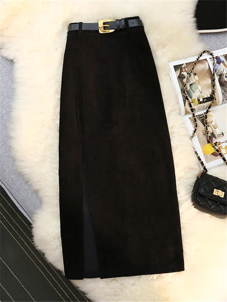 חצאית קורדרוי אלגנטית- אדל