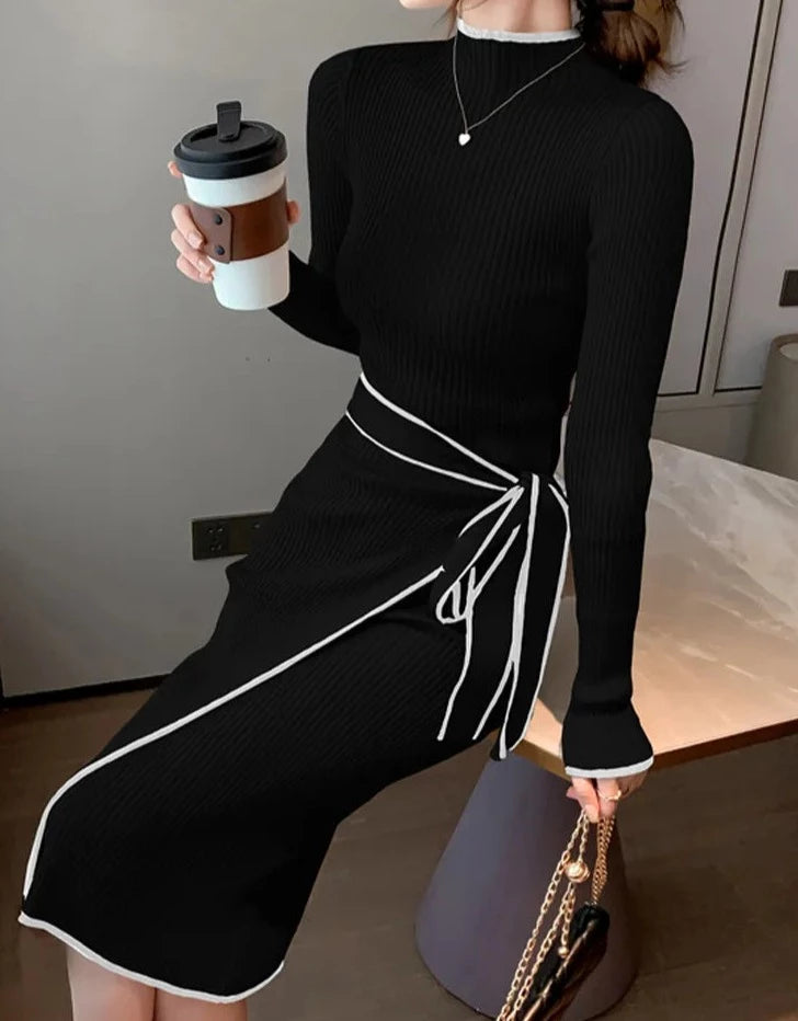 שמלת קשירה מסריג- קייסי