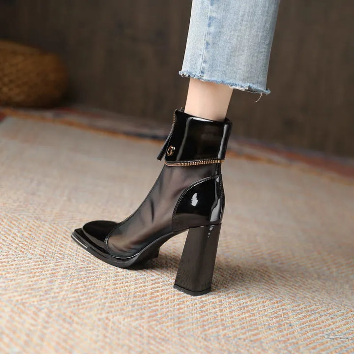 מגף עקב חצי שקוף- אנה