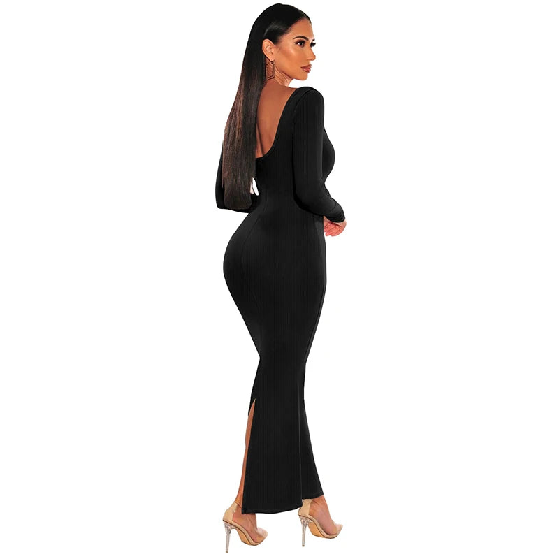 שמלת סריג צמודה