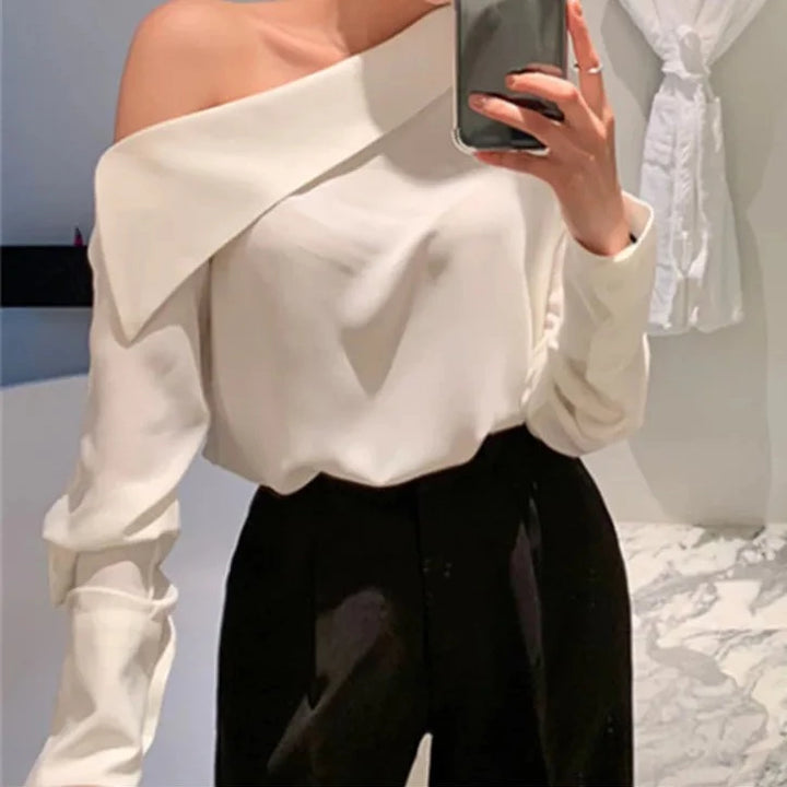 חולצת כתף אחת אלגנטית- נועה