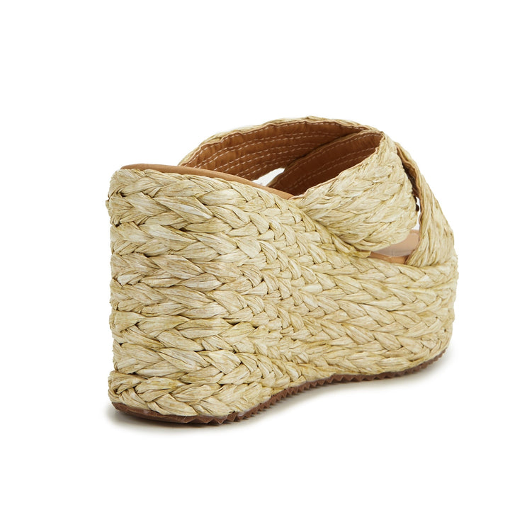 כפכף פלטפורמה בוהו- שקד