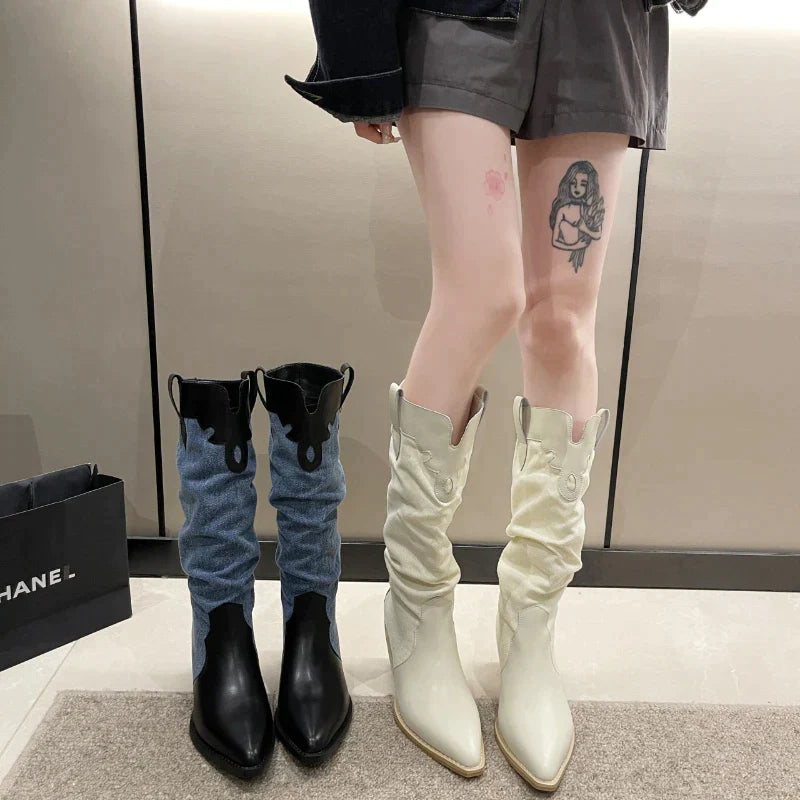 מגף בוקרים משולב ג׳ינס- קאיה