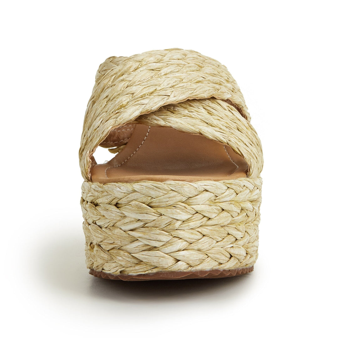 כפכף פלטפורמה בוהו- שקד